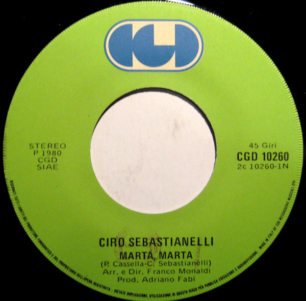 Ciro Sebastianelli - Marta Marta / Cagnate 'Sta Faccia | CGD (10260) - 3