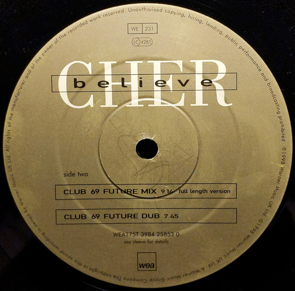 Cher - Believe | WEA (WEA175T) - 4