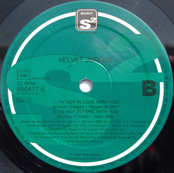 Velvet Jungle - C'mon C'mon (I'm Not In Love With You) | Sony Soho Square (660417 6) - 3