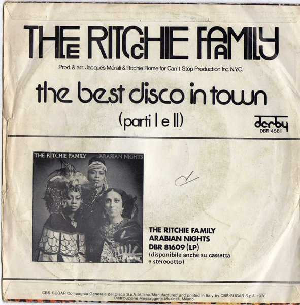 The Ritchie Family - The Best Disco In Town | Derby (DBR 4561) - 2