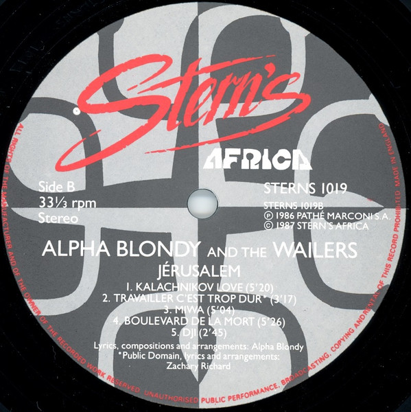 Alpha Blondy And The Wailers - Jerusalem | Stern's Africa (STERNS 1019) - 3