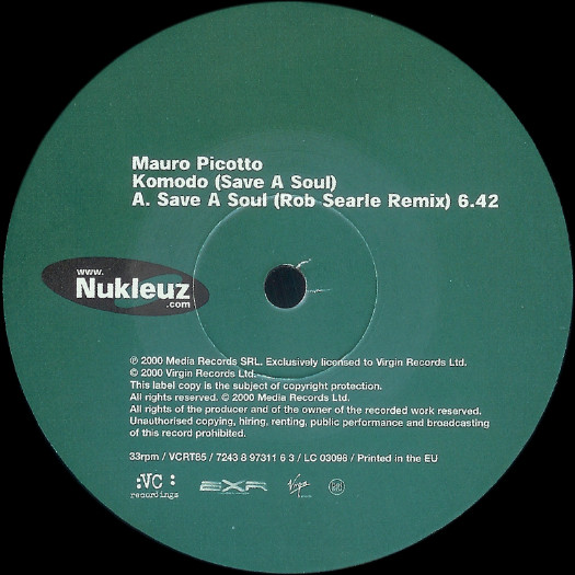 Mauro Picotto - Komodo (Save A Soul) | VC Recordings (VCRT85) - 2