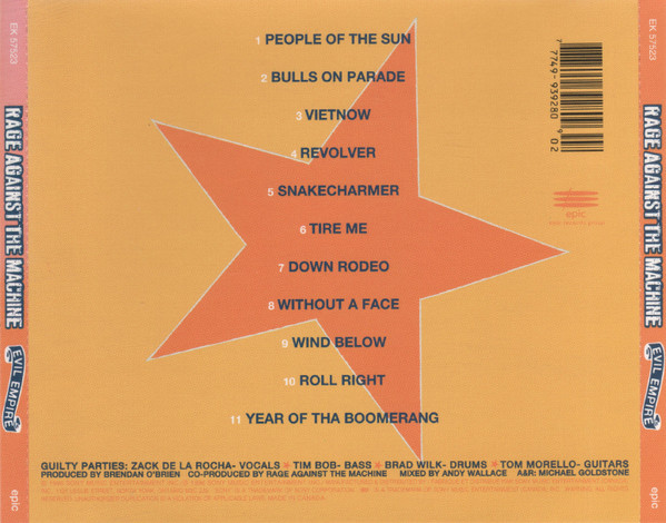 Rage Against The Machine - Evil Empire (CD) | Epic (EK 57523) - 2 Rage Against The Machine - Evil Empire (CD) | Epic (EK 57523) - 2