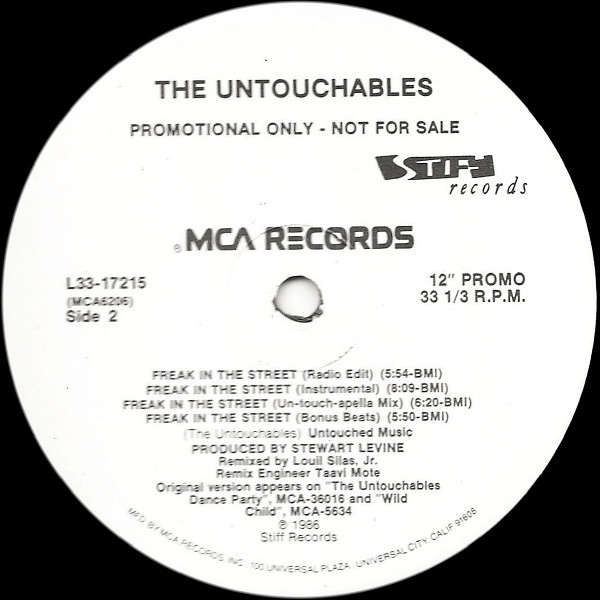 The Untouchables - Freak In The Street | MCA Records (L33-17215) - 2 The Untouchables - Freak In The Street | MCA Records (L33-17215) - 2