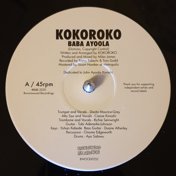 Kokoroko - Carry Me Home / Baba Ayoola  | Brownswood Recordings (BWOOD0252) - 3
