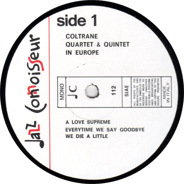 John Coltrane - Quartet & Quintet In Europe | Jazz Connoisseur (♩C 112) - 2 John Coltrane - Quartet & Quintet In Europe | Jazz Connoisseur (♩C 112) - 2