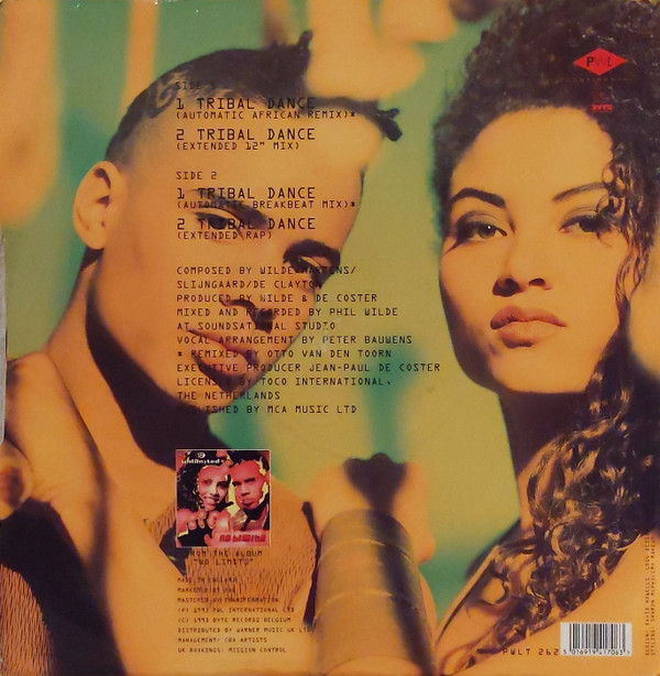 2 Unlimited - Tribal Dance | PWL Continental (PWLT 262) - 2