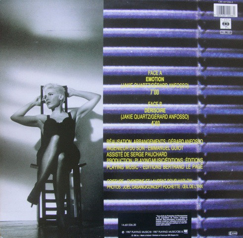 Jakie Quartz - Emotion (Le Jour Se Leve) | CBS (651226 6)