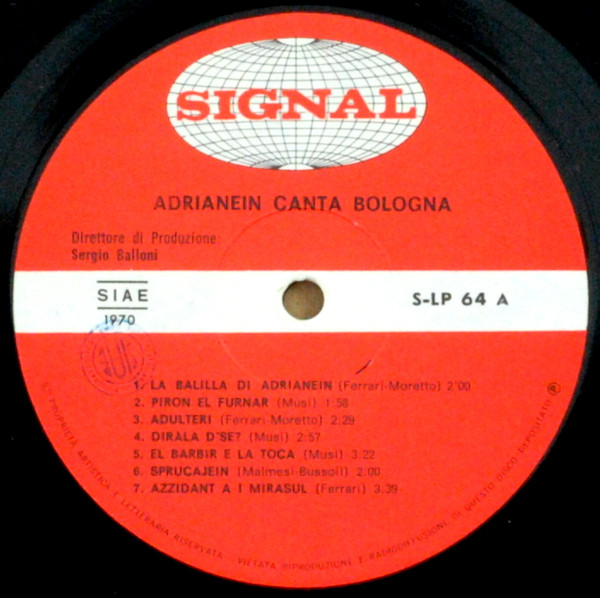 Adrianein - Adrianein Canta Bologna | Signal (S-LP 64) - 3