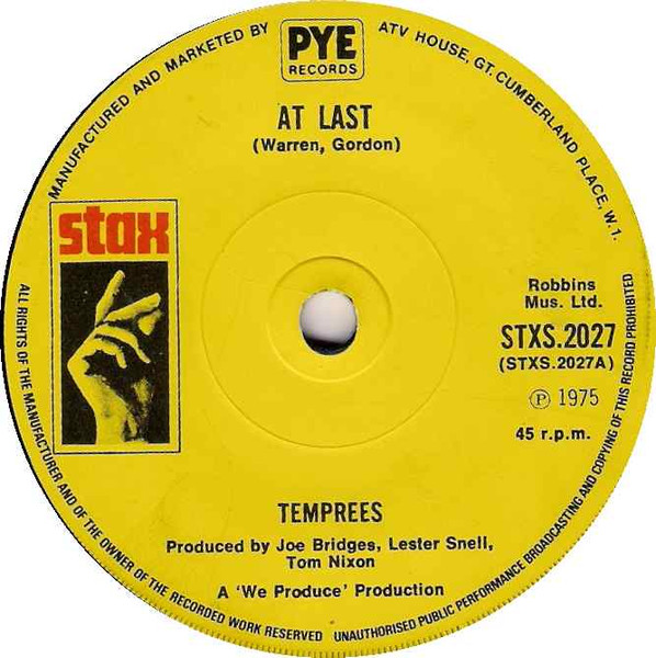 The Temprees - At Last | Stax (STXS.2027) The Temprees - At Last | Stax (STXS.2027)