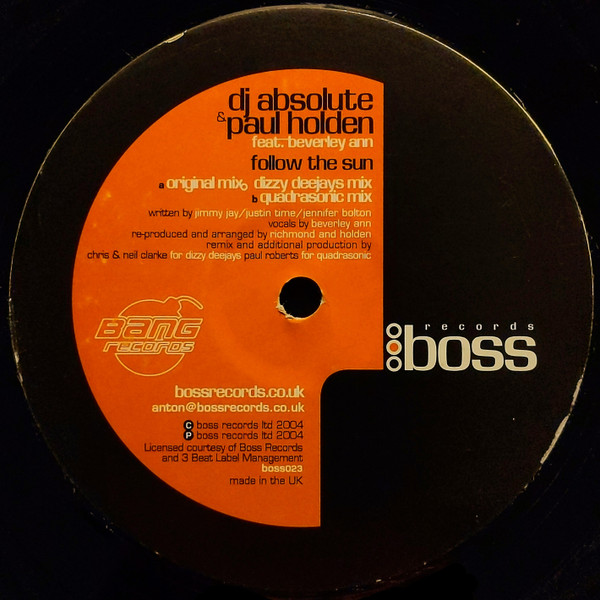 DJ Absolute & Paul Holden Feat. Beverley-Anne - Follow The Sun | Boss (boss023)