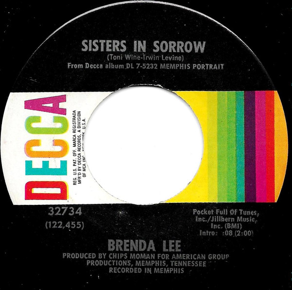 Brenda Lee - Sisters In Sorrow / Do Right Woman, Do Right Man | Decca (32734) Brenda Lee - Sisters In Sorrow / Do Right Woman, Do Right Man | Decca (32734)