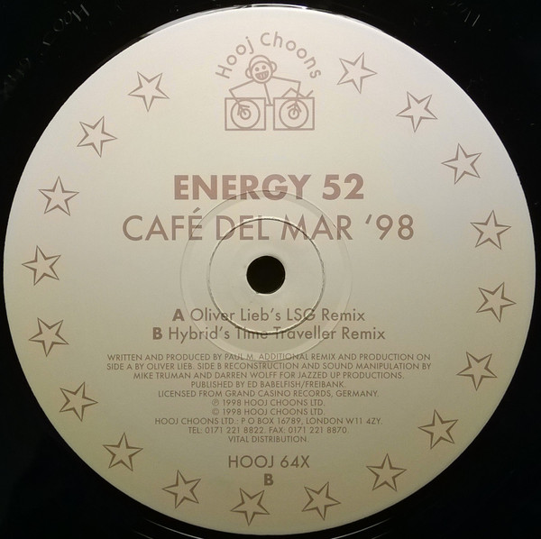 Energy 52 - Café Del Mar '98 (Oliver Lieb / Hybrid Remixes) | Hooj Choons (HOOJ 64X) - 4