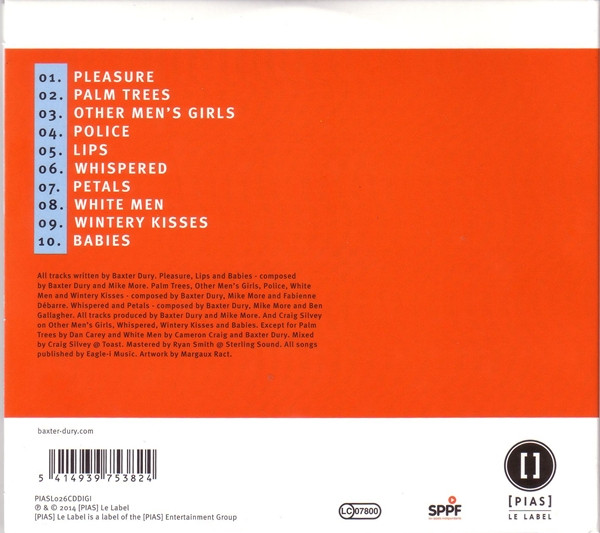 Baxter Dury - It's A Pleasure | [PIAS] Le Label (PIASL026CDDIGI) - 2