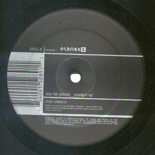 Lazy Fat People - Pixelgirl EP | Planet E (PE65289-1)