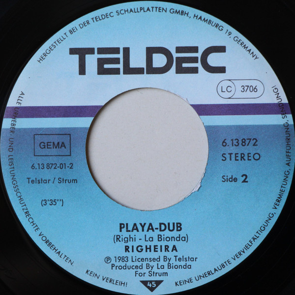 Righeira - Vamos A La Playa | TELDEC (6.13 872) - 4