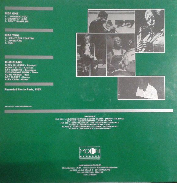 Stars of Bop , Dizzy Gillespie , Sonny Stitt , Kai Winding , Thelonious Monk , Al McKibbon , Art Blakey , Al Gafa - Tour De Force | Moon Records (MLP 006-1) - 2