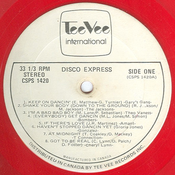 Various - Red Hot Disco Express | Tee Vee Records (TA3-2019) - 3