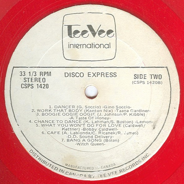 Various - Red Hot Disco Express | Tee Vee Records (TA3-2019) - 4