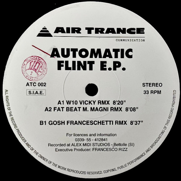Alessandro Picciafuochi - Automatic Flint EP | Air Trance Communication (ATC 002) Alessandro Picciafuochi - Automatic Flint EP | Air Trance Communication (ATC 002)