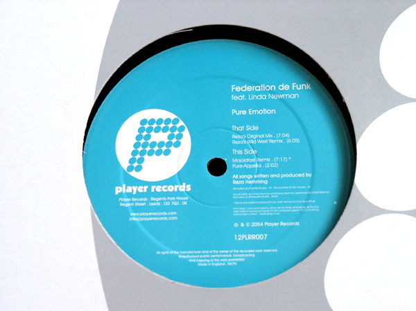 Federation De Funk - Pure Emotion | Player Records (12PLRR007) Federation De Funk - Pure Emotion | Player Records (12PLRR007)