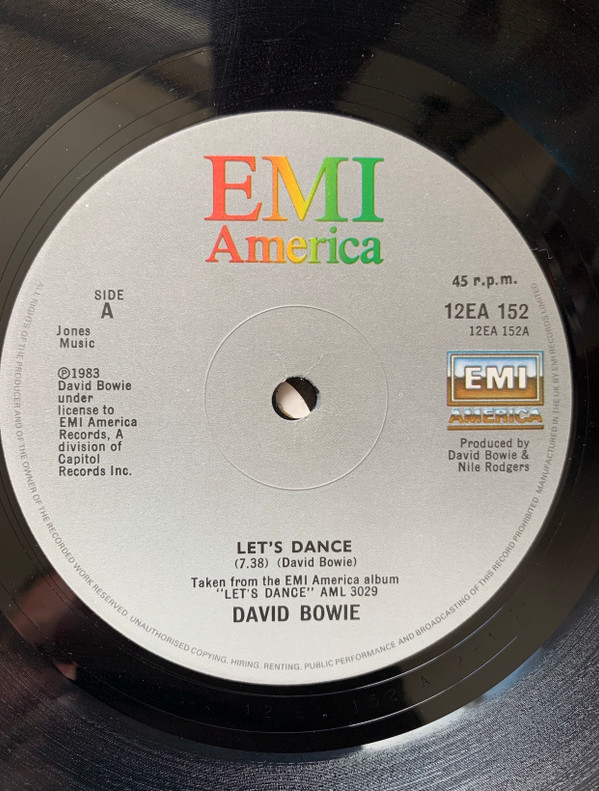 David Bowie - Let's Dance | EMI America (12EA 152) - 3