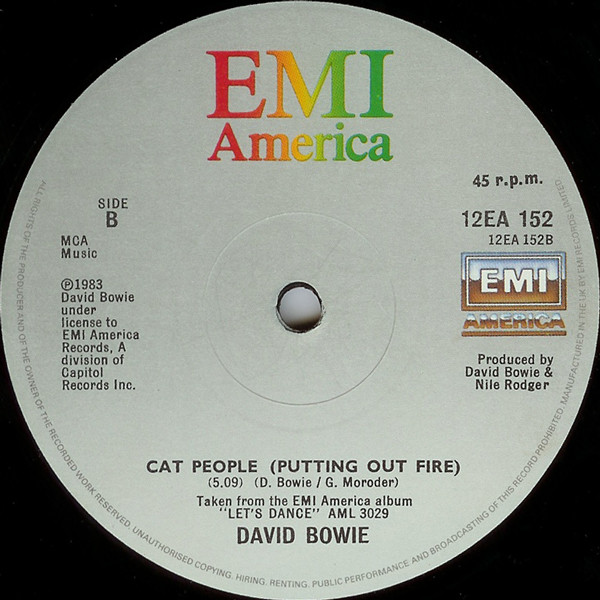 David Bowie - Let's Dance | EMI America (12EA 152) - 4