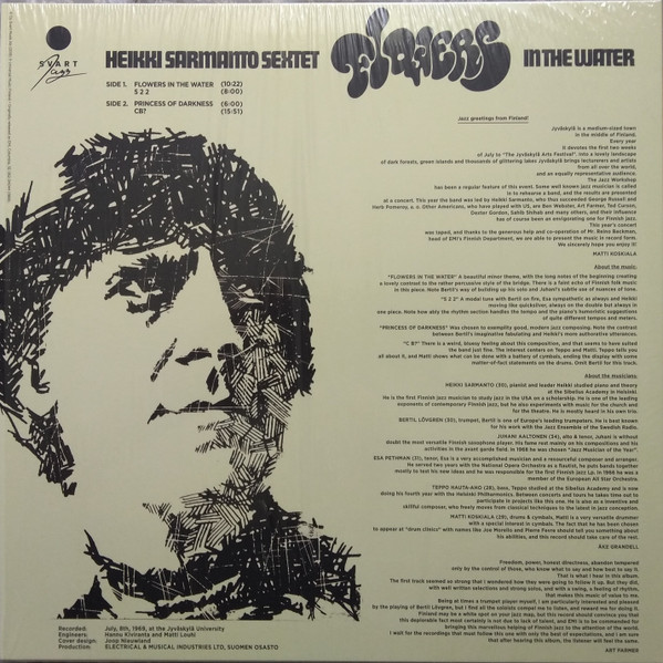 Heikki Sarmanto Sextet - Flowers In The Water | Svart Records (SRE352) - 2