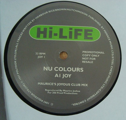 Nu Colours - Joy | Hi Life Recordings (JOY1)