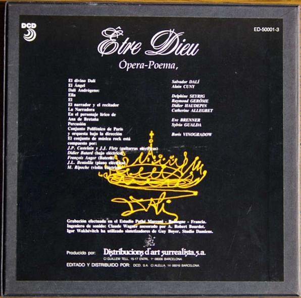 Salvador Dalí - Être Dieu (Ópera-Poema) | DCD (ED-50.001-3) - 2