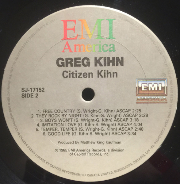 Greg Kihn - Citizen Kihn | EMI America (SJ-17152) - 4