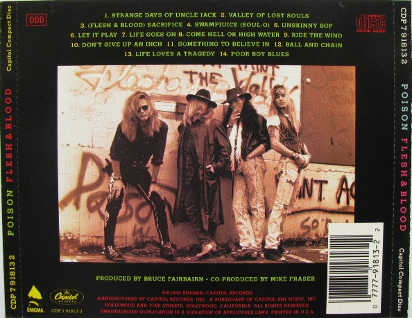 Poison - Flesh & Blood | Capitol Records (CDP 7 91813 2) - 2 Poison - Flesh & Blood | Capitol Records (CDP 7 91813 2) - 2