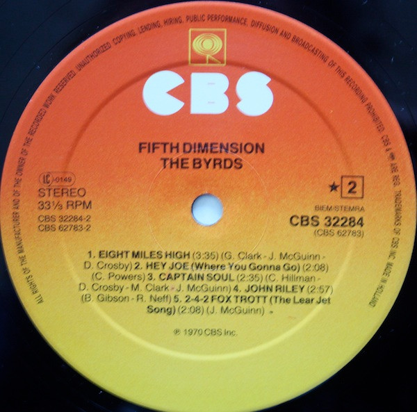 The Byrds - Fifth Dimension | CBS (CBS 32284) - 4 The Byrds - Fifth Dimension | CBS (CBS 32284) - 4