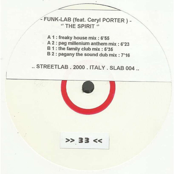 Funk-Lab Featuring Cheryl Porter - The Spirit | Streetlab Records (SLAB 004)