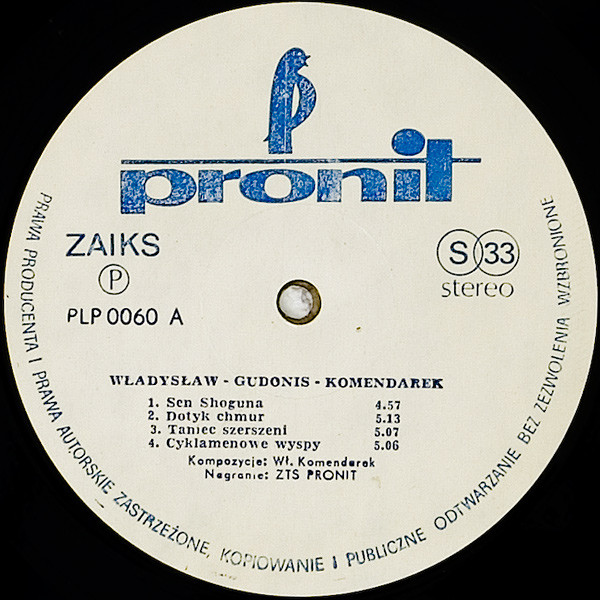 Władysław Komendarek - Dotyk Chmur | Pronit (PLP 0060) - 3 Władysław Komendarek - Dotyk Chmur | Pronit (PLP 0060) - 3