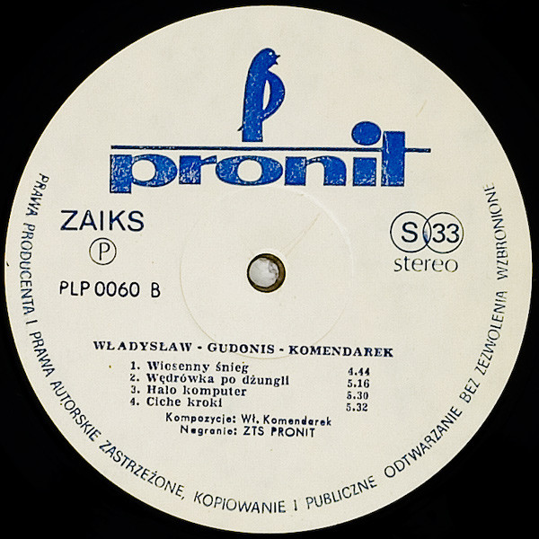 Władysław Komendarek - Dotyk Chmur | Pronit (PLP 0060) - 4 Władysław Komendarek - Dotyk Chmur | Pronit (PLP 0060) - 4