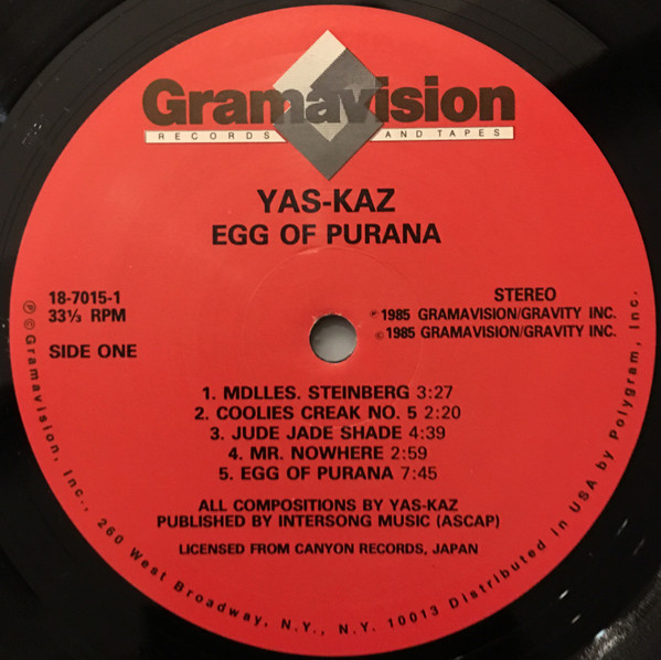 Yas-Kaz - Egg Of Purana | Gramavision (18-7015-1) - 3