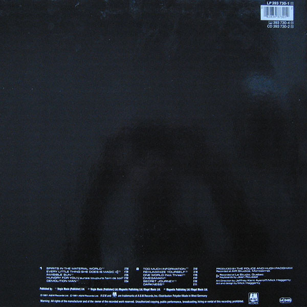 The Police - Ghost In The Machine | A&M Records (393 730-1) - main