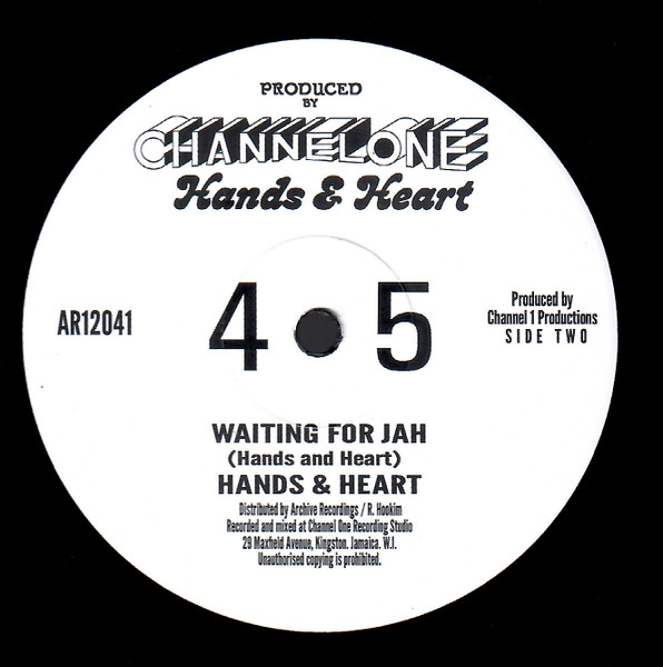 Hands And Hearts - Jah Live / Waiting For Jah | Channel One (AR12041) - 2