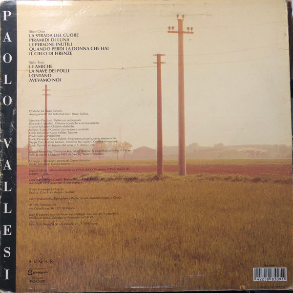 Paolo Vallesi - Paolo Vallesi | Sugar (508 309-1) - 2 Paolo Vallesi - Paolo Vallesi | Sugar (508 309-1) - 2