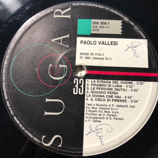 Paolo Vallesi - Paolo Vallesi | Sugar (508 309-1) - 3 Paolo Vallesi - Paolo Vallesi | Sugar (508 309-1) - 3