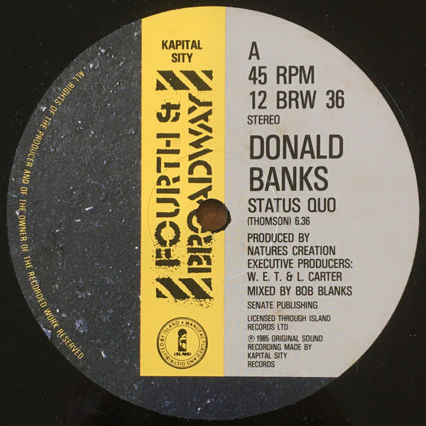 Donald Banks - Status Quo | 4th & Broadway (12 BRW 36) Donald Banks - Status Quo | 4th & Broadway (12 BRW 36)