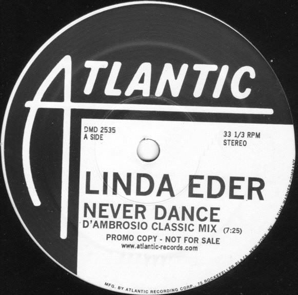 Linda Eder - Never Dance | Atlantic (DMD 2535) - main Linda Eder - Never Dance | Atlantic (DMD 2535) - main