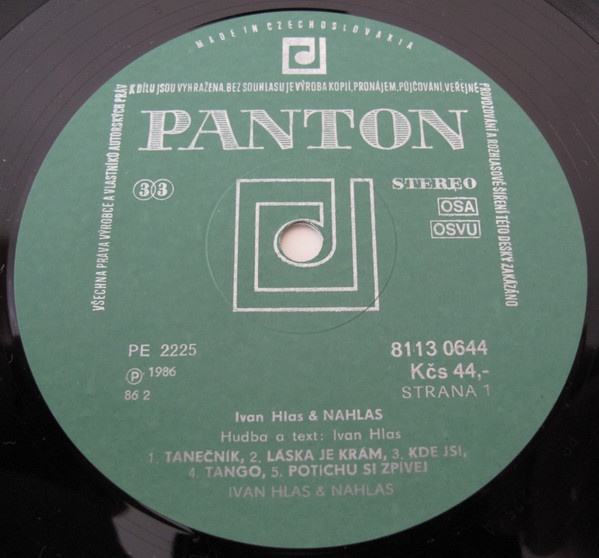 Ivan Hlas & Nahlas - Ivan Hlas & Nahlas | Panton (8113 0644) - 3