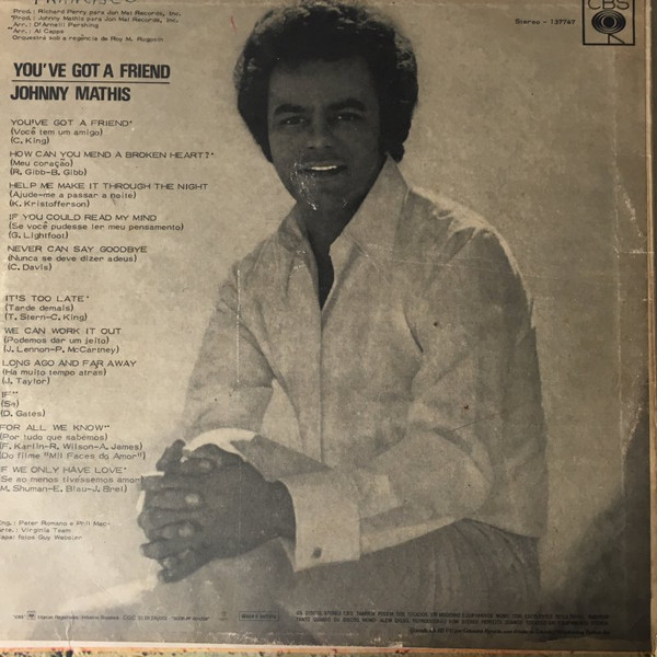 Johnny Mathis - You've Got A Friend | CBS (137747) - 2