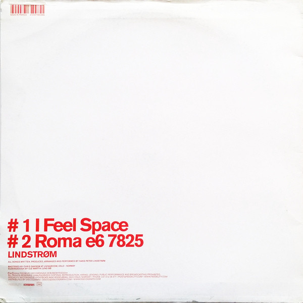 Lindstrøm - I Feel Space | Feedelity (FEED 004) - 2