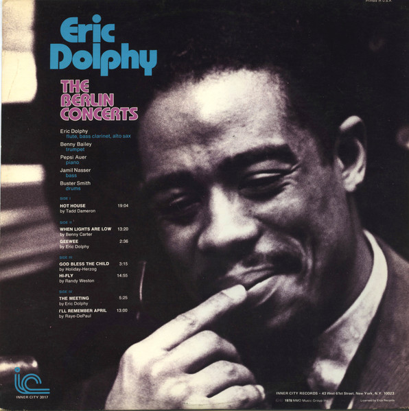 Eric Dolphy - The Berlin Concerts | Inner City Records (IC 3017-2) - 3