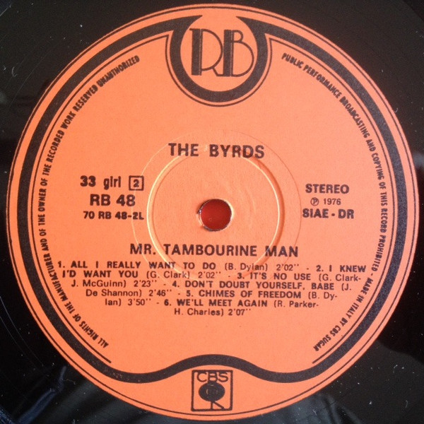 The Byrds - Mr. Tambourine Man | Record Bazaar (RB 48) - 4