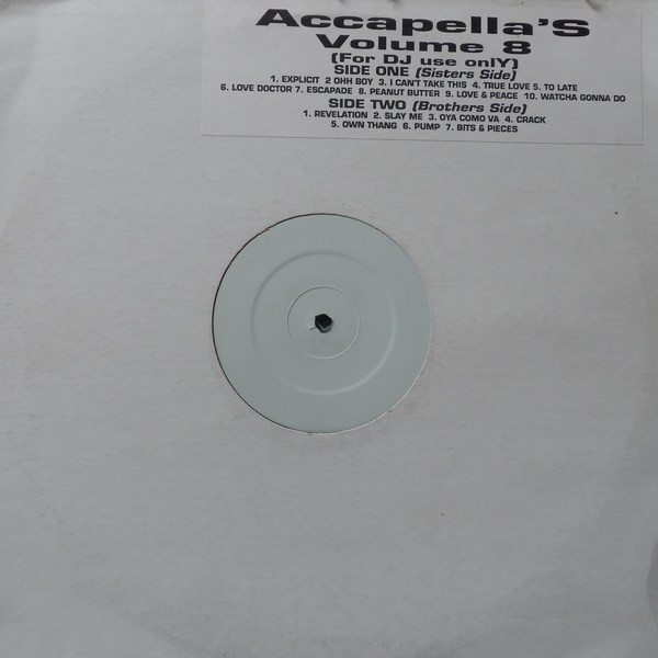 Various - Accapella's Volume 8 | Not On Label (PROMO 8)
