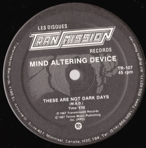 Mind Altering Device - These Are Not Dark Days | Transmission Records (TR - 107) - 4